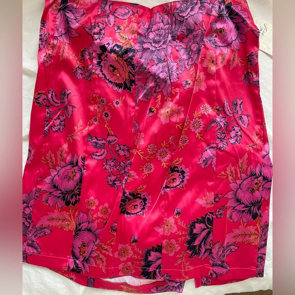 NWT Free People Pink with flowers mini skirt size 0 - Picture 9 of 10
